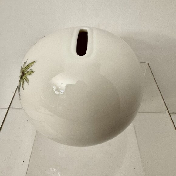 Natural Life Ceramic Bank Round Coin Bank "Life is good" Ceramic Palm Trees Bank - Picture 5 of 9
